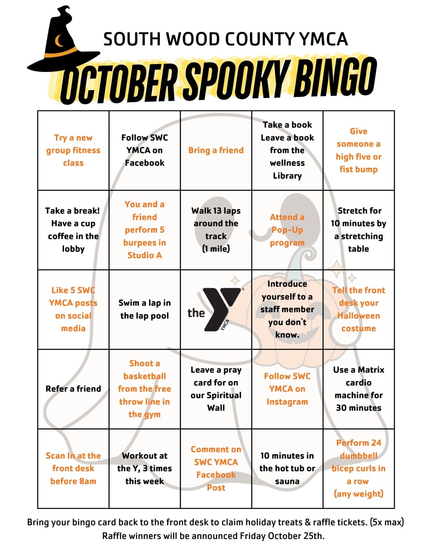 October Bingo Card 2024