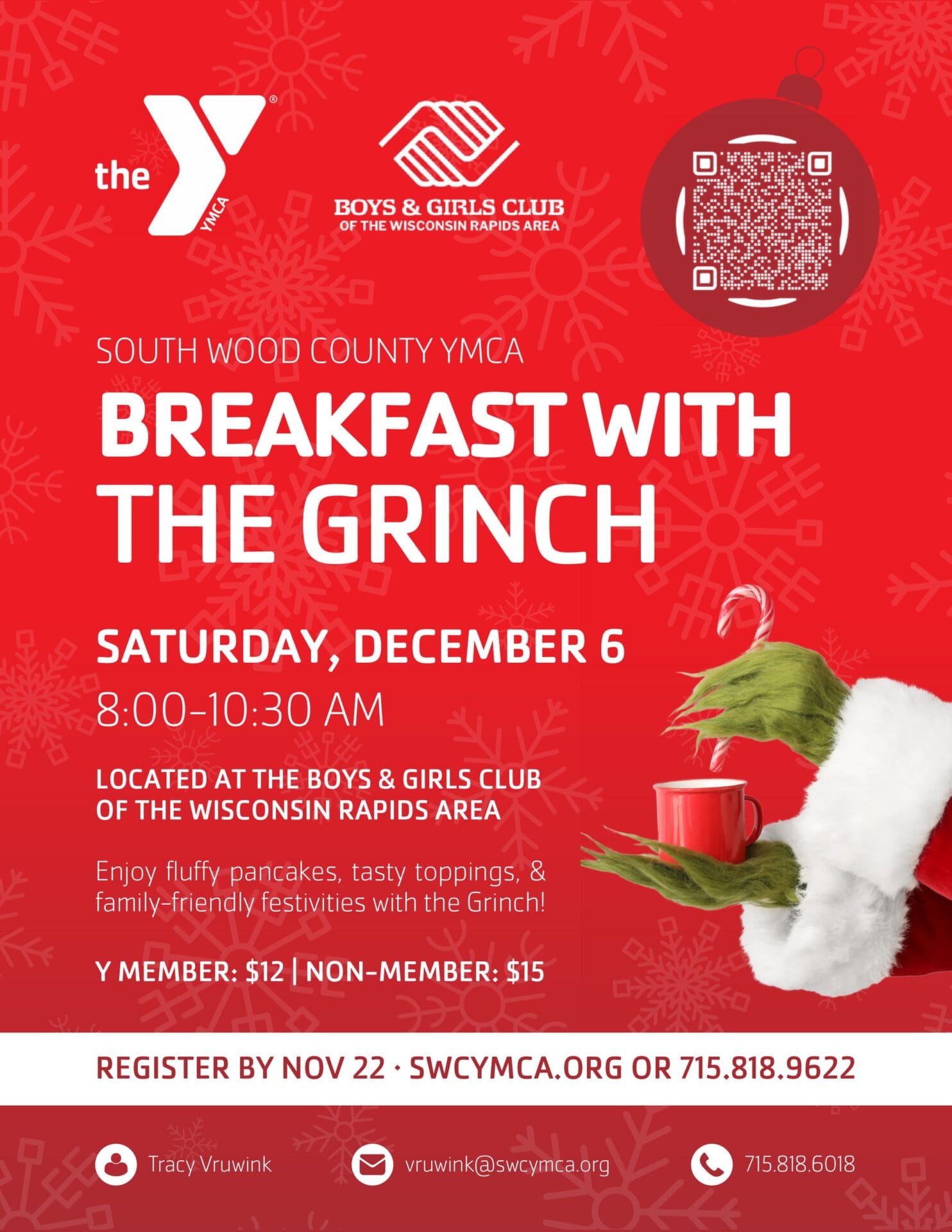 Breakfast with the Grinch Flyer Breakfast with the Grinch Flyer